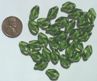 30 13mm Green Sliding Bicone Beads